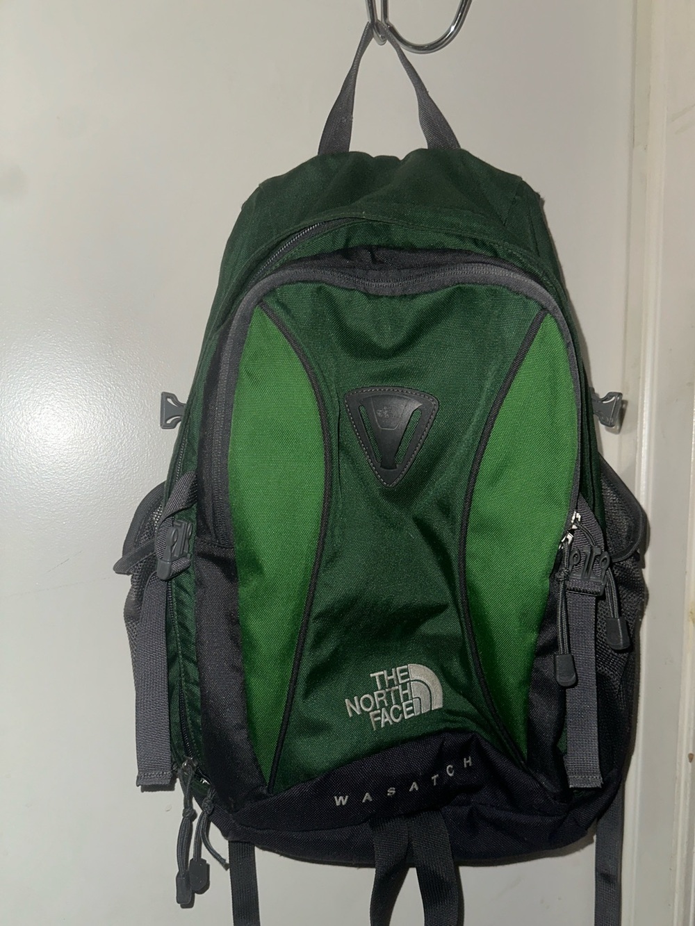 The North Face Green and Black Wasatch Backpack